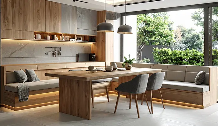 Modern Bangalore living room with cozy seating and hall partition by Olangana Designs expert
