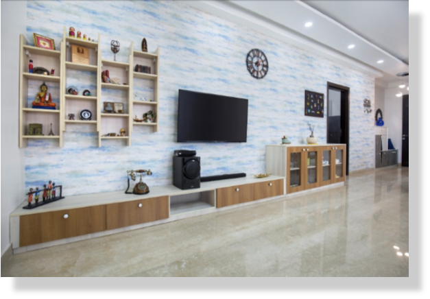 modern living room tv unit Bangalore