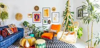Elegant residential living room with modular sofa seating, wooden coffee table, and decorative plants by Olangana Design’s.