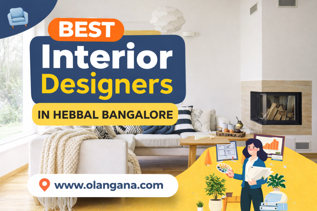 Best Interior Designers in Hebbal Bangalore modern living room design Olangana interiors