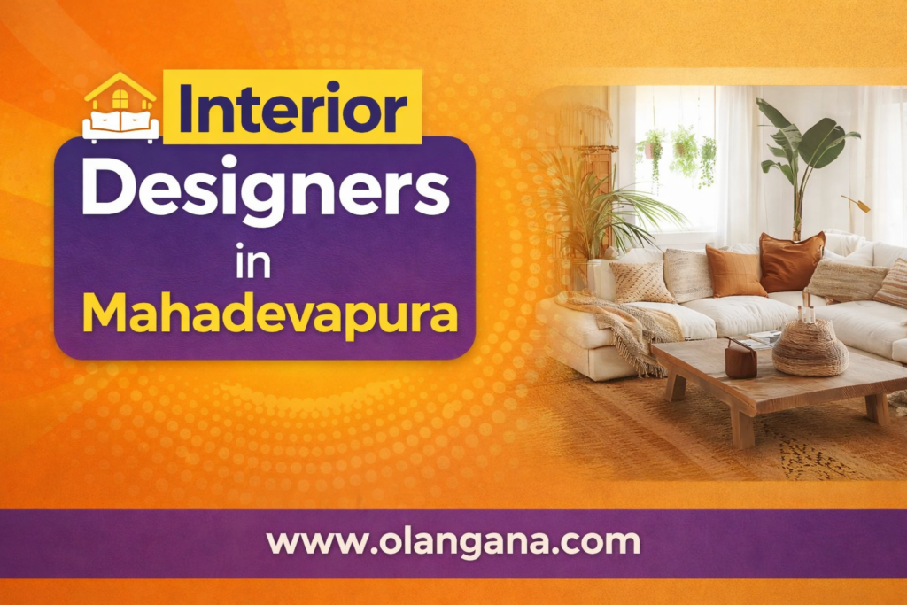 Interior Designers in Mahadevapura Bangalore modern living room interior design services by Olangana
